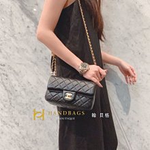 翰貝格名牌館】全新真品CHANEL 爆款黑色小羊皮Mini coco 20 金球