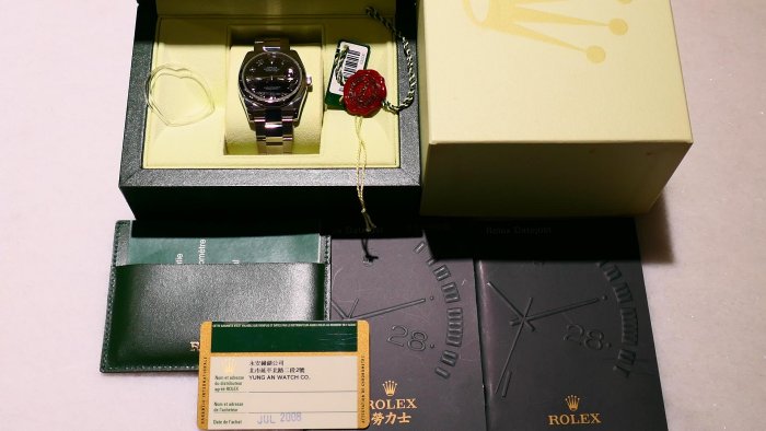 【美好時光】超罕見!勞力士ROLEX 116200黑羅馬放射紋近新美品盒單全大全配( 116234 16200 126200參考)