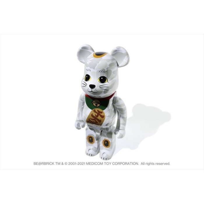 BAPE X MEDICOM TOY NEW YEAR BE@RBRICK MANEKINEKO 1000% 聯名
