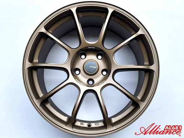全新鋁圈Alliance AL681 17吋旋壓鋁圈4孔100 4/100 古銅類RAYS ZE40 輕
