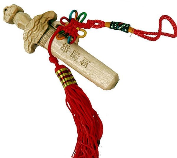 林老師開運坊《純桃木劍(七星)6公分》避邪、斬桃花、收妖《已