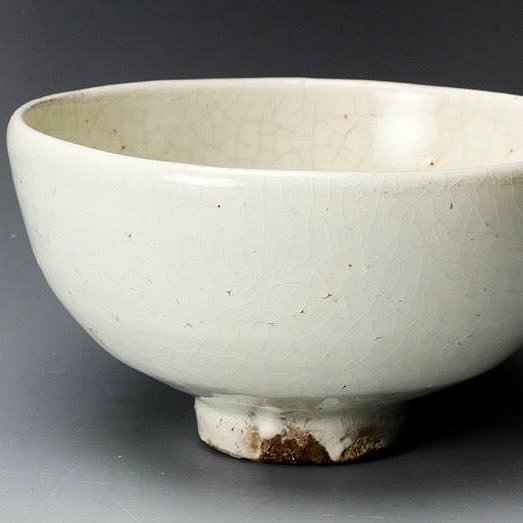 日本人間國寶原清最上位作粉引冰釉茶碗抹茶碗展覽級收藏茶器茶具日本