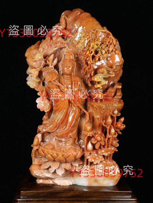 回流珍品壽山石雕刻人物擺件觀雕工精湛，神態自若，石質堅硬， 古玩