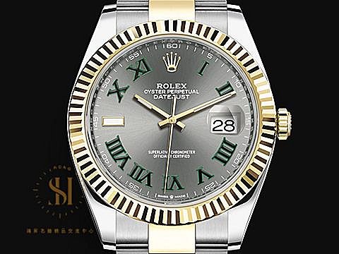 【鴻昇名錶】ROLEX 勞力士 Datejust II 蠔式日誌型 126333 半金 石板灰色面盤 綠色羅馬數字時標 大版帶 2019保單 AH017