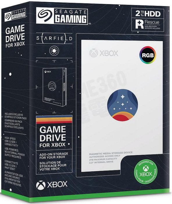 希捷 SEAGATE 星空 2.5吋 USB3.0 外接式硬碟 2T 2TB STARFIELD XBOX PC PS5