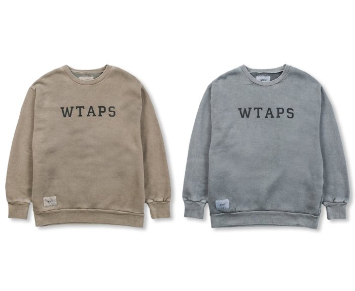 トップス WTAPS 19AW COLLEGE.DESIGN CREW NECK 希望商店】WTAPS COLLEGE DESIGN CREW NECK 19AW 非目錄款水洗logo