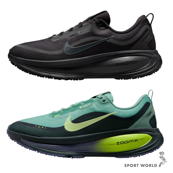 Nike 慢跑鞋 男鞋 防潑水 Vomero 18 GTX 黑/黑綠【運動世界】HQ7001-001/HQ7001-300