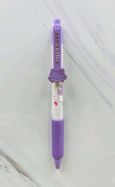 【震撼精品百貨】凱蒂貓 Hello Kitty~日本SANRIO三麗鷗 KITTY原子筆-紫睡覺*30734