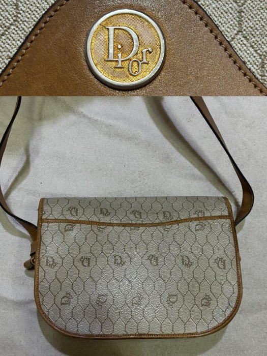 一元起標~ 正品Christian Dior 克莉絲丁迪奧CD真皮馬鞍包 蜂巢肩背包 皮革斜背包 pvc托特包 絕版側背包 牛皮流浪包 精品包 ...
