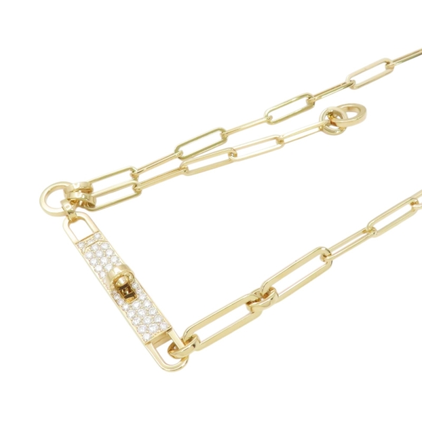HERMES 愛馬仕 18K黃金 鑽石 Kelly Chaine Lariat 項鍊 【二手名牌BRAND OFF】