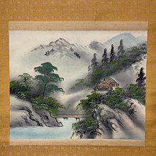 叔母66:  掛軸　華陽　彩色山水 叔母66: 掛軸 華陽 彩色山水