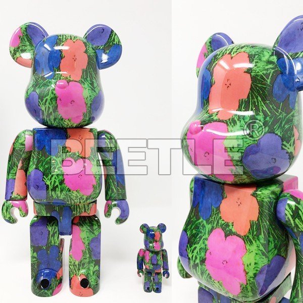 BEETLE BE@RBRICK ANDY WARHOL FLOWERS 藍花安迪沃荷100 400% | Yahoo拍賣