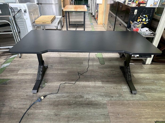 吉田二手傢俱❤IKEA6尺黑色電動升降桌 電競桌 書桌 工作桌 電腦桌 升降桌 辦公桌 書桌 會議桌