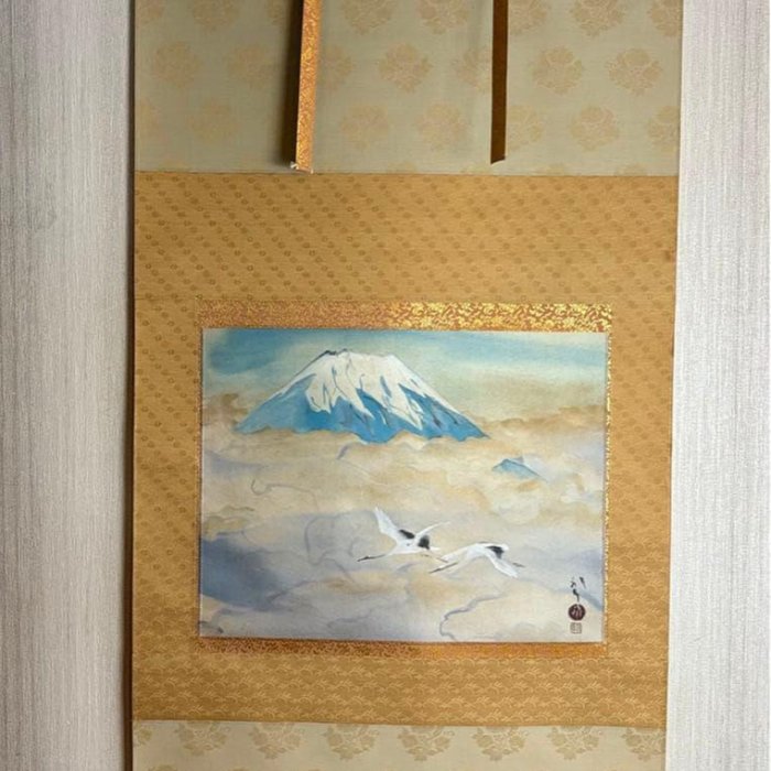掛軸 川端龍子 「舞鶴図」複製 絹本 共箱 大塚巧芸 日本画 Z-25 掛軸川端龍子「舞鶴図」複製絹本共箱大塚巧蕓日本畫Z-25 | Yahoo拍賣