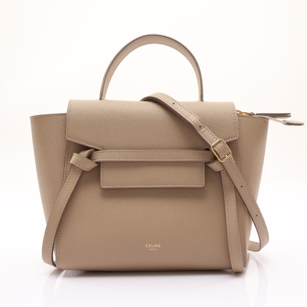 CELINE 賽琳 Nano Belt 鯰魚包 兩用包 棕色 牛皮 189003 【二手名牌BRAND OFF】