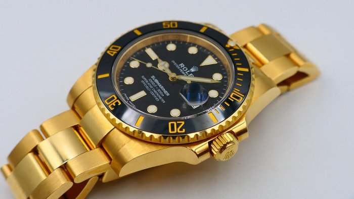 【美好時光】ROLEX 勞力士116618LN 18K金黑水鬼盒單全美品 126618參考