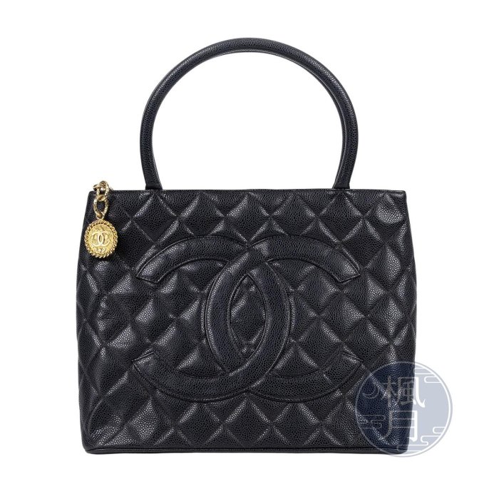 CHANEL A01804 9開 黑荔枝金幣包