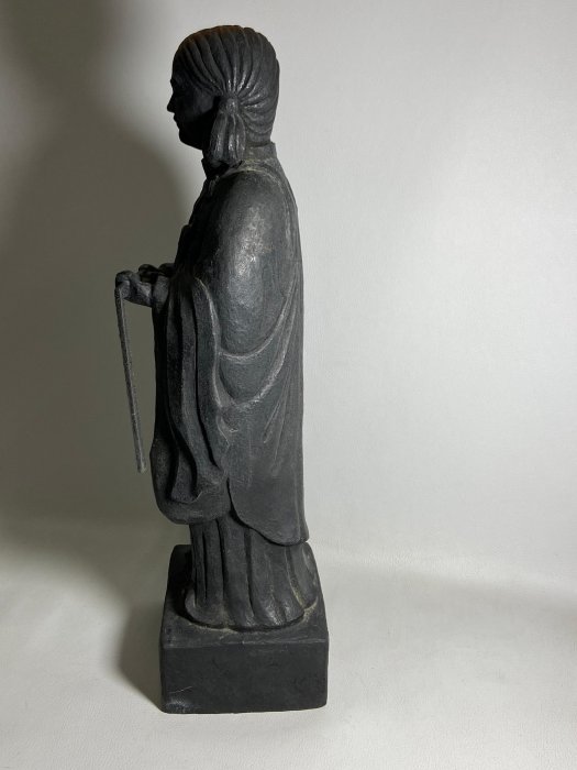 聖徳太子 銅製 像 高さ53cm 板坂辰治氏作/アンティーク 古玩輕鬆拍】老日本金工家板坂辰治作落款銅製(聖徳太子像)聖德太子像