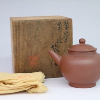 は*み様 常山窯 朱泥 茶注 共箱 共布 煎茶道具 茶道具 急須 煎茶道具 朱泥 茶器 山田常山 急須 湯冷し 湯呑五客揃 常滑焼