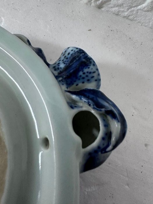 染付硯大清乾隆年製在銘中國古玩書道具| Yahoo拍賣