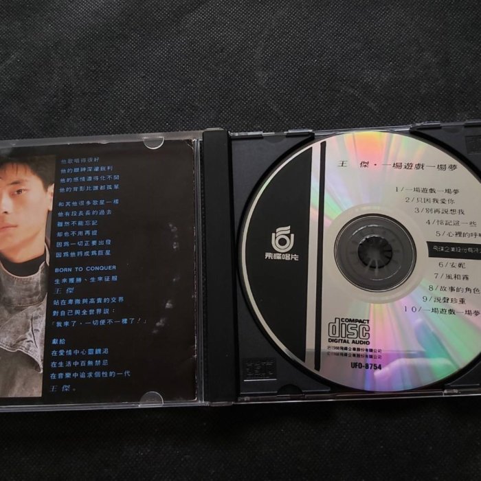 王傑/一場遊戲一場夢/飛碟唱片 1988年発売UFO-8754盤面美品 e2687876-69ca-4953-abd0-