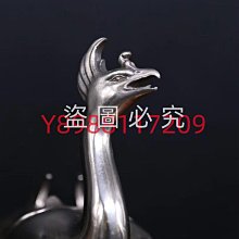 日本金工師高村光雲作《洋銀制，鳳凰型香爐置物》 日本古美術作品