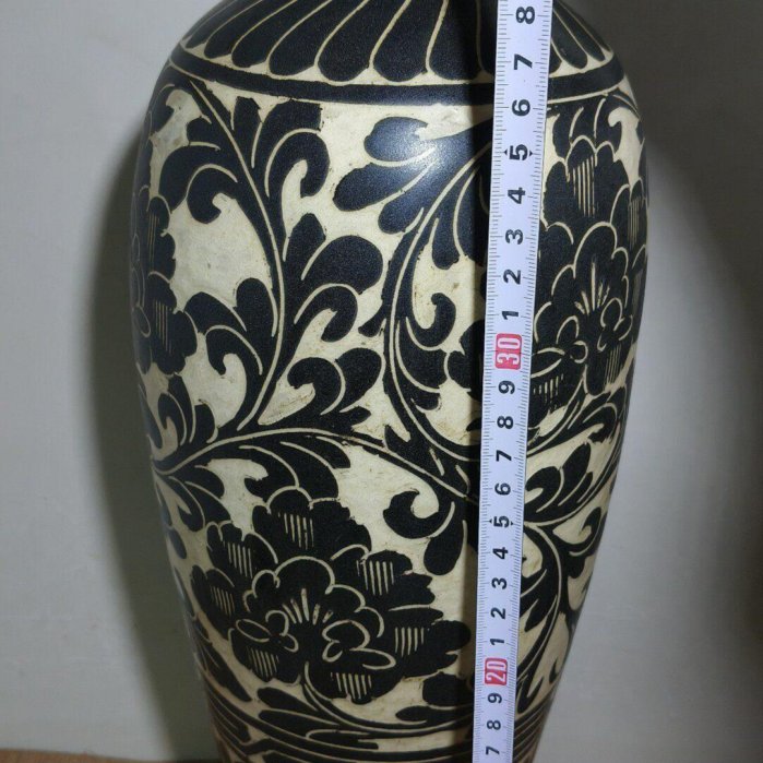 中国美術 磁州窯 纏枝蓮花 梅瓶(HA522) 磁州窯纏枝蓮梅瓶全美品| Yahoo拍賣
