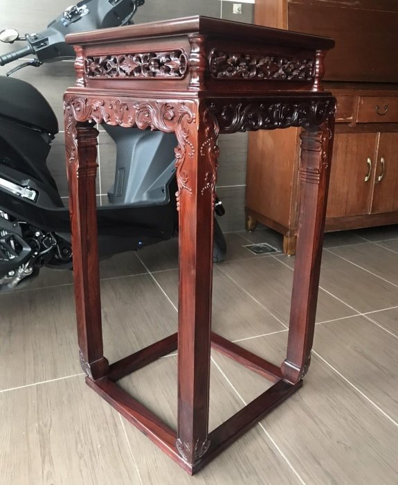 古董老件早期紅酸枝香几花几花台展示台座藝品花架盆景架几桌明式家具蘇