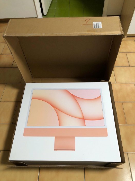 Apple-M1-iMac24吋-2021年份-原裝箱(只有箱子不含機器!)