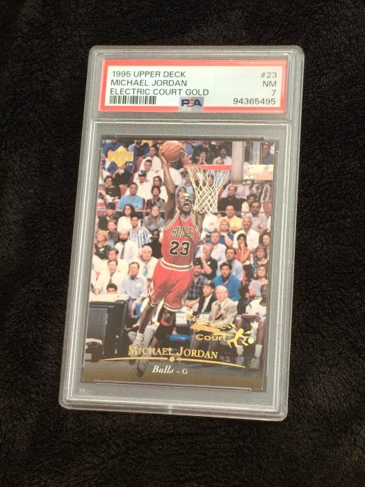 （高度稀有物件！小金人）1995-96 Upper Deck electric court Gold Michael Jordan PSA 7