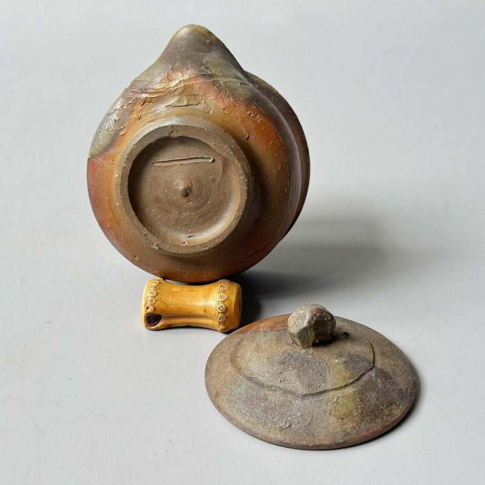 嚴選木村一陽作寶瓶，140cc無箱日本備前焼，藝術陶瓷收藏推薦日本備前