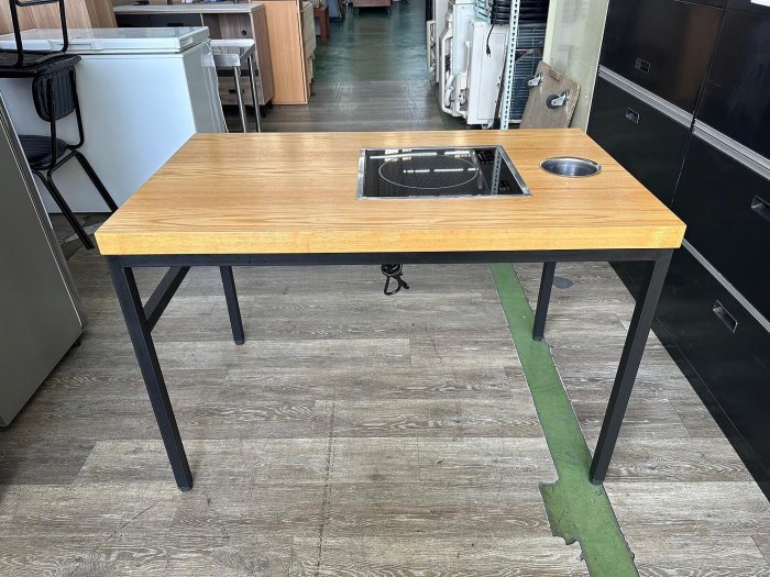 吉田二手傢俱❤四人火鍋桌 電磁爐 電磁桌 餐桌 商用餐桌 4人餐桌