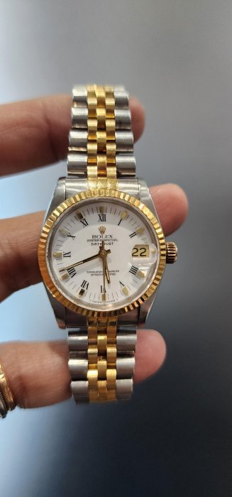 勞力士 rolex 68273 31mm 中型 18k 半金