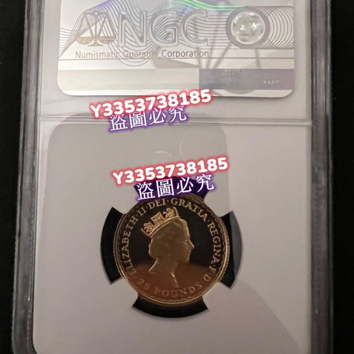 特價NGC評級PF69UC 1988年英國不列顛金幣14盎司精制25鎊少見年份高冠
