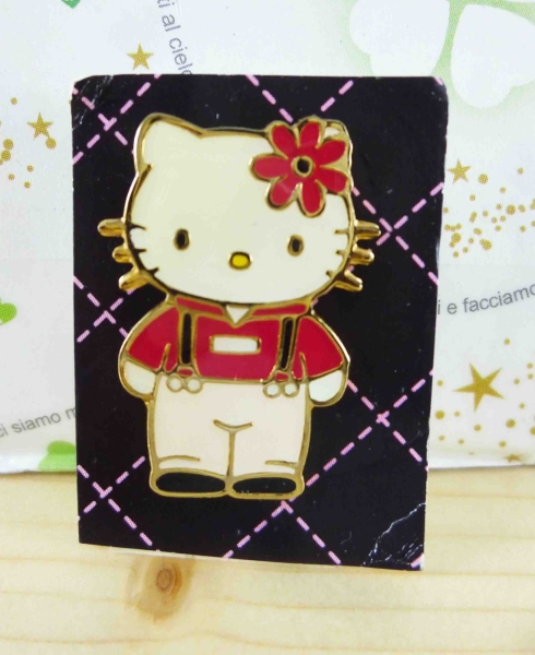 【震撼精品百貨】Hello Kitty 凱蒂貓~KITTY造型徽章-紅花