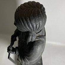 古玩輕鬆拍】老日本金工家板坂辰治作落款銅製(聖徳太子像)聖德太子像