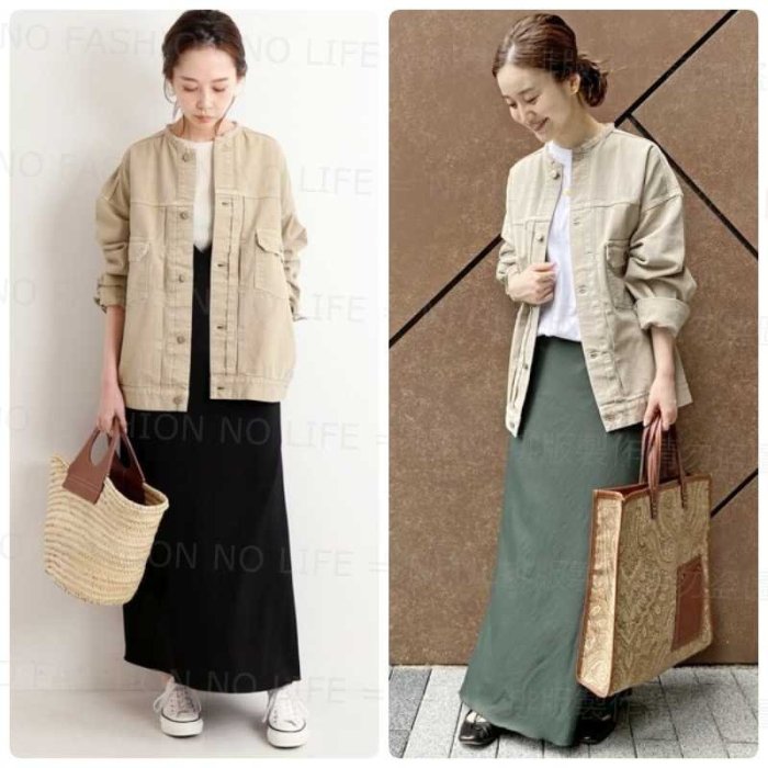 ☆NFNL☆ IENA 早秋新入荷 日幣27500 寬鬆立體廓型感 圓領設計牛仔外套 UNGRID UR BEAMS