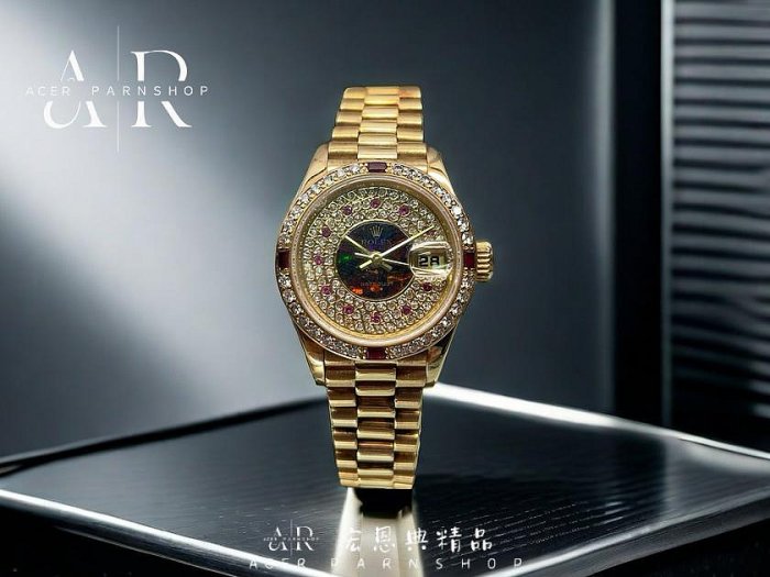 【宏恩晶品】【W0877】Rolex 勞力士 69178 女錶 datejust ~18K金 滿鑽面盤 原廠錶帶錶殼