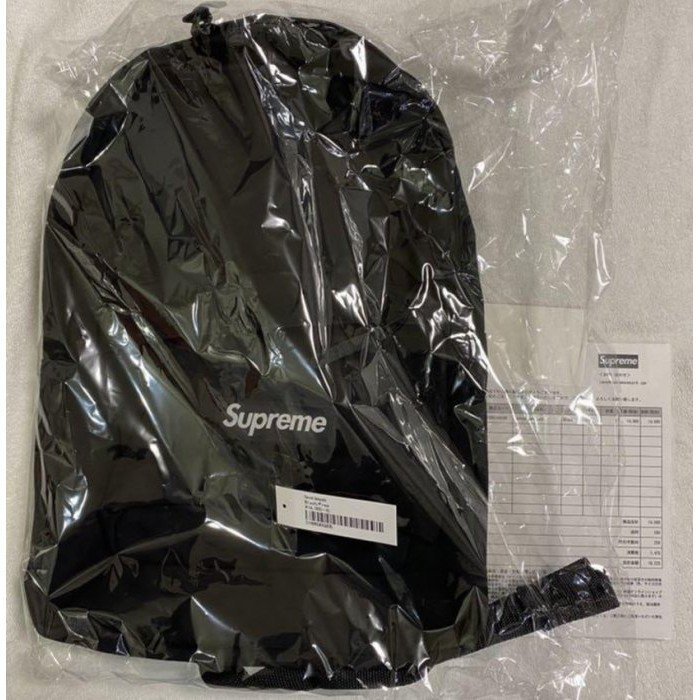 Supreme Canvas Backpack 20FW 黑色帆布後背包小包box logo 20AW 49th