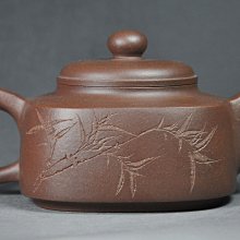 范正強宜興紫砂四方圓壺石仁老師精心刻繪容量300cc 徐漢棠門徒傳承之作