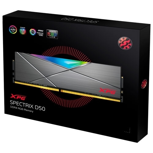 ADATA 威剛XPG D50 16GB(8G*2) DDR4 3200Hz RGB 超頻炫光記憶體