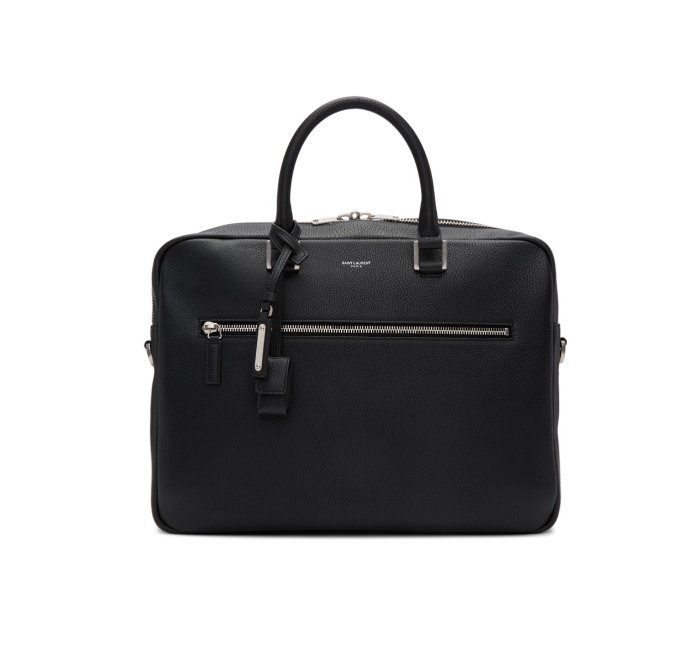 [全新真品代購] SAINT LAURENT 黑色皮革 公事包 / 手提包 / 側揹包 (YSL) 聖羅蘭