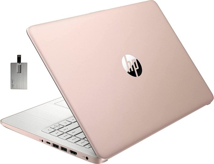 HP 2022 Stream 14 吋 HD 筆記型電腦,Intel Celeron N4120 處理器,4GB RAM,64GB eMMC 儲存空間,HD 網