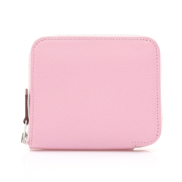 HERMES 愛馬仕 Silk In Compact 拉鍊短夾 粉色 Epsom牛皮 D刻 【二手名牌BRAND OFF】