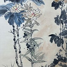 潘天壽】花鳥四尺中堂畫帶雜志純手繪作品裝裱尺寸:207*74cm左右畫芯