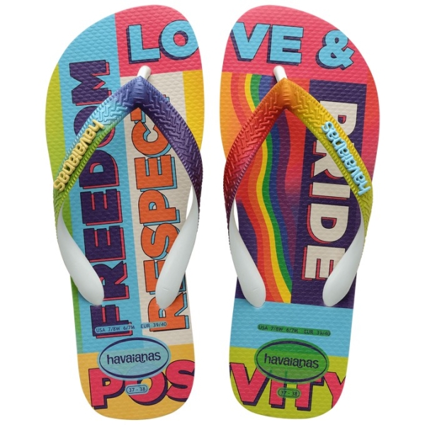 havaianas 哈瓦士 巴西人字拖 男款/女款 Top pride rainbow 彩虹 拖鞋 夾腳拖【南風百貨】