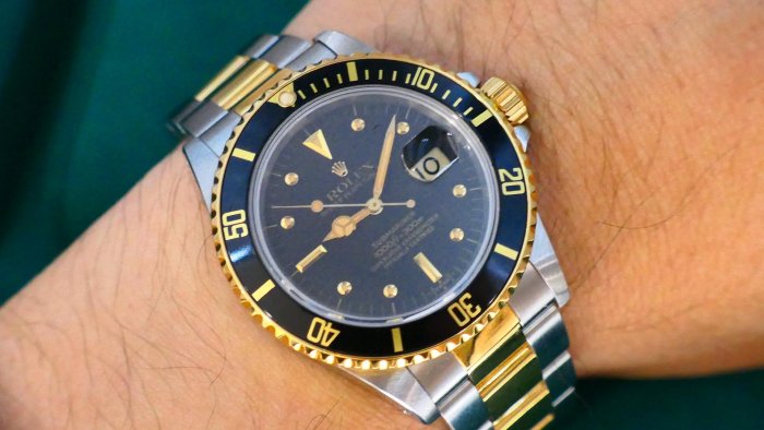 【美好時光】勞力士ROLEX極品黑色鉚釘面16803 !