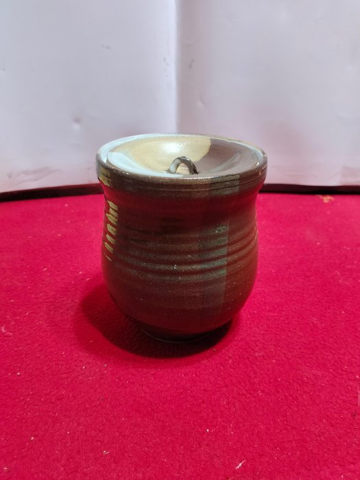 煎茶道具　南蛮手　手造　湯冷　在銘　時代箱　M　R7601 煎茶道具 南蛮手 手造 湯冷 在銘 時代箱 M R7601