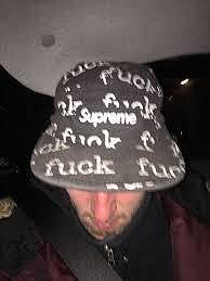 希望商店】Supreme Fuck Denim Camp Cap 13SS FUCK 丹寧滿版五