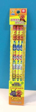 【震撼精品百貨】麵包超人 Anpanman~麵包超人六角軸鉛筆-B(3入)#06628